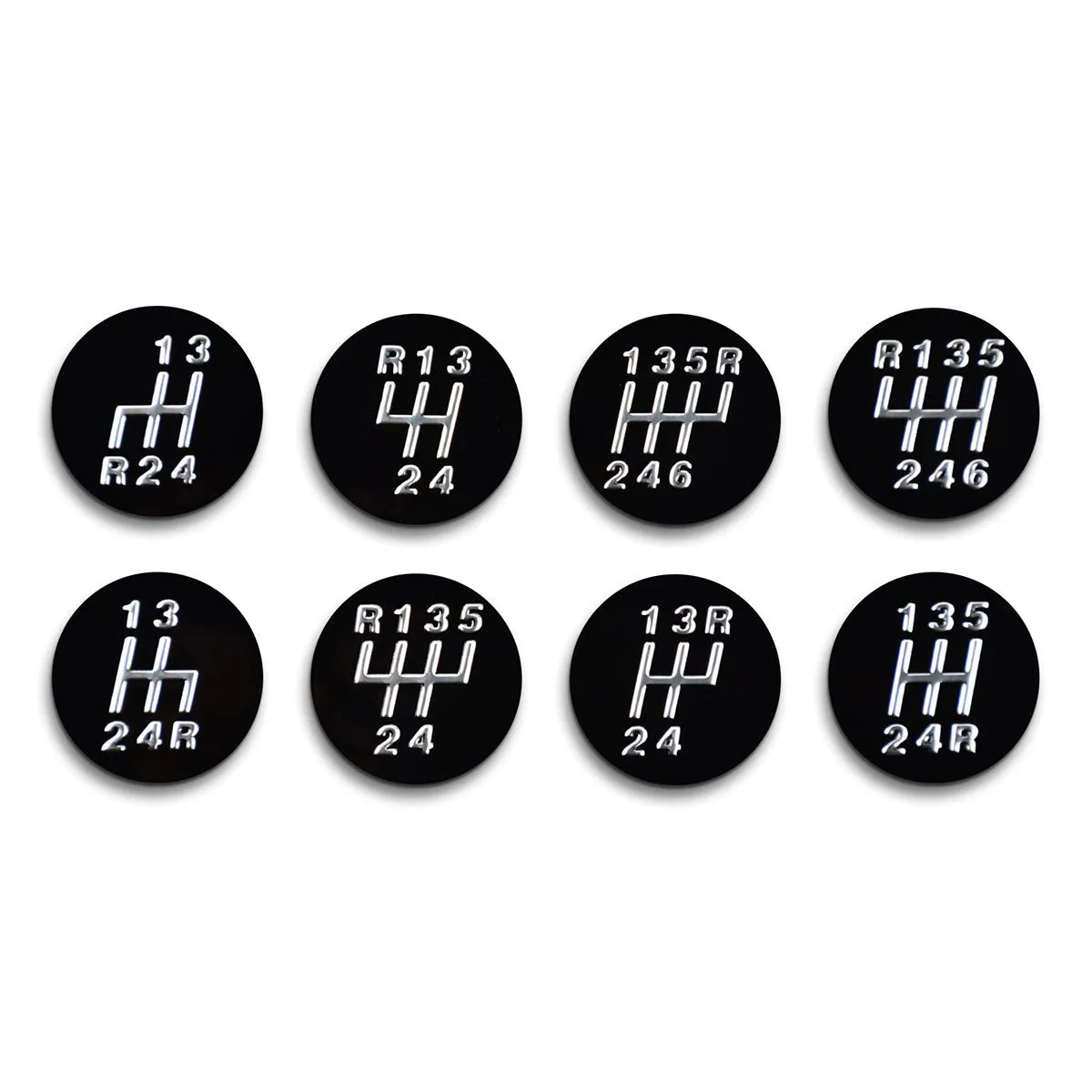 SAAS Black Billet Aluminium Gear Knob with 8 Shift Pattern Stickers - SGK3403B