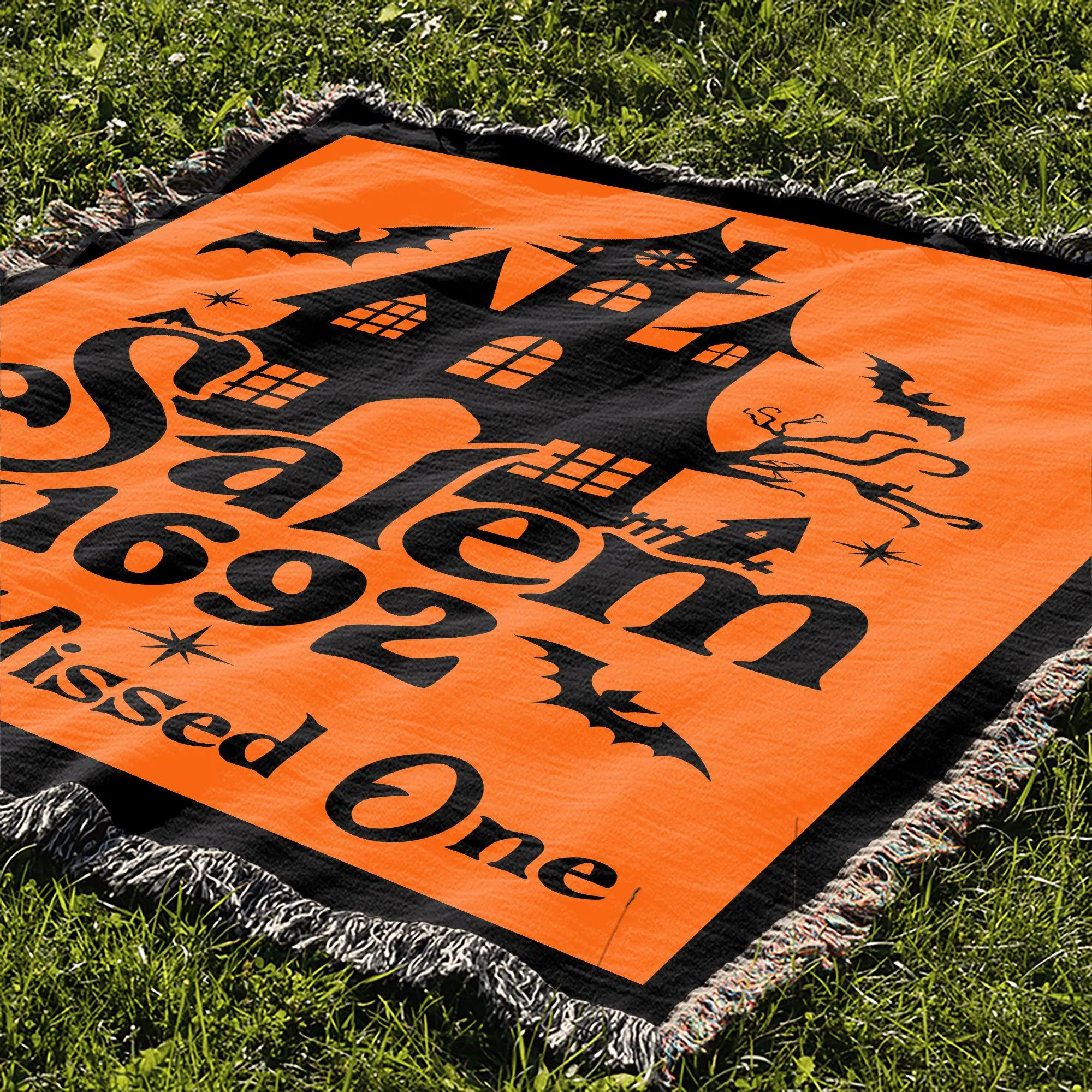 Salem 1692 They Missed One 50" x 60" Halloween Gift Woven Jacquard Blanket