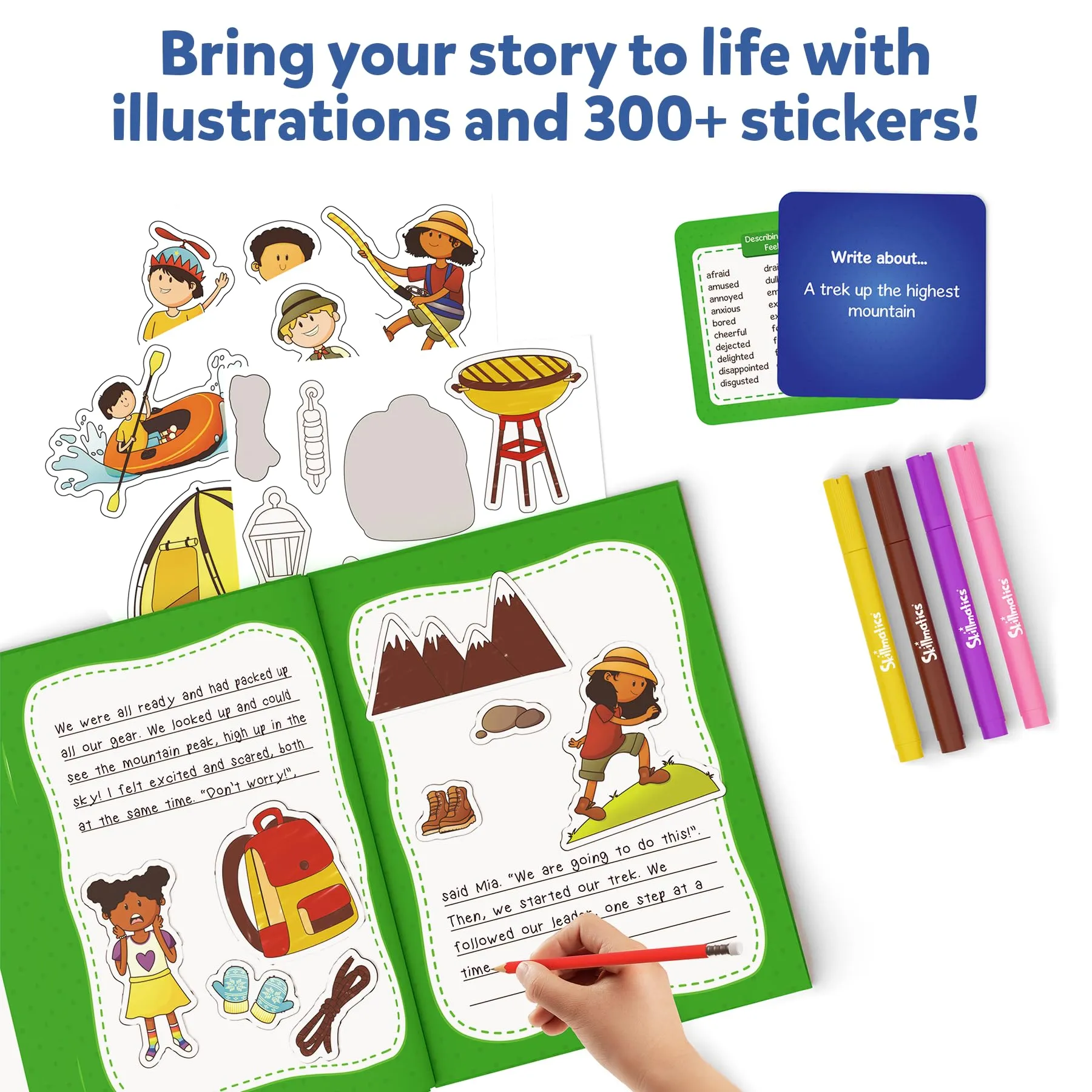 Skillmatics Storybook Adventure Art Kit - Write & Create Storybooks, Creative Activity, Diy Kit, 150  Stickers, Gifts For Kids Ages 5, 6, 7, 8, 9, 10 - Multicolor