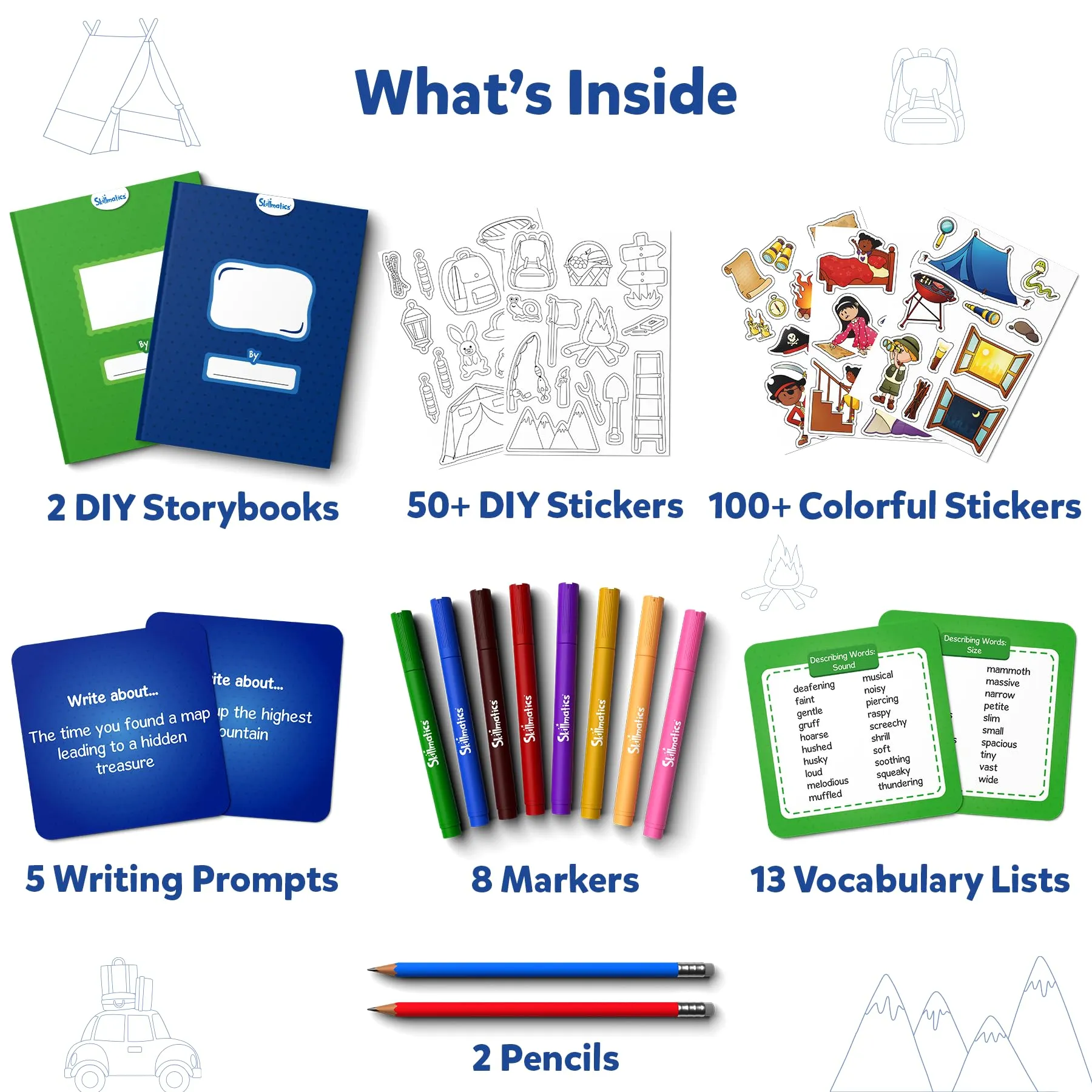 Skillmatics Storybook Adventure Art Kit - Write & Create Storybooks, Creative Activity, Diy Kit, 150  Stickers, Gifts For Kids Ages 5, 6, 7, 8, 9, 10 - Multicolor