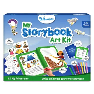 Skillmatics Storybook Adventure Art Kit - Write & Create Storybooks, Creative Activity, Diy Kit, 150  Stickers, Gifts For Kids Ages 5, 6, 7, 8, 9, 10 - Multicolor