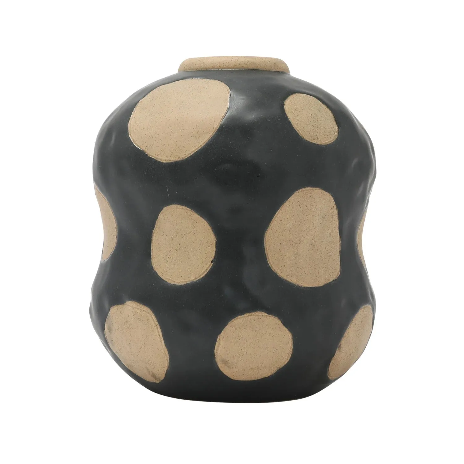 Stoneware Vase With Dots