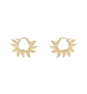 Sunflower Petals Hoop Earrings