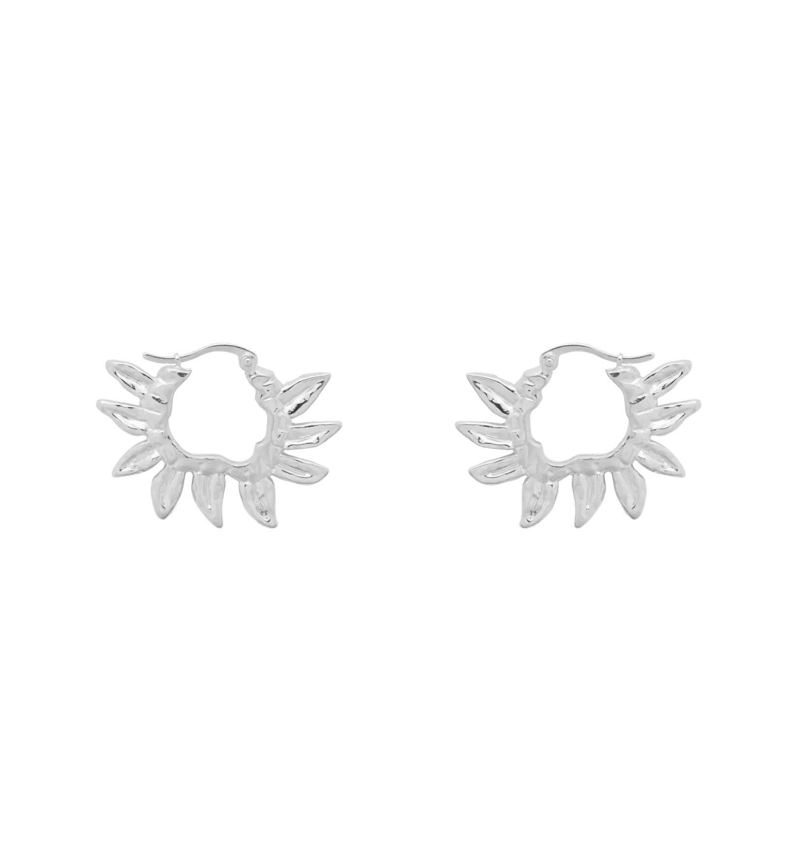 Sunflower Petals Hoop Earrings