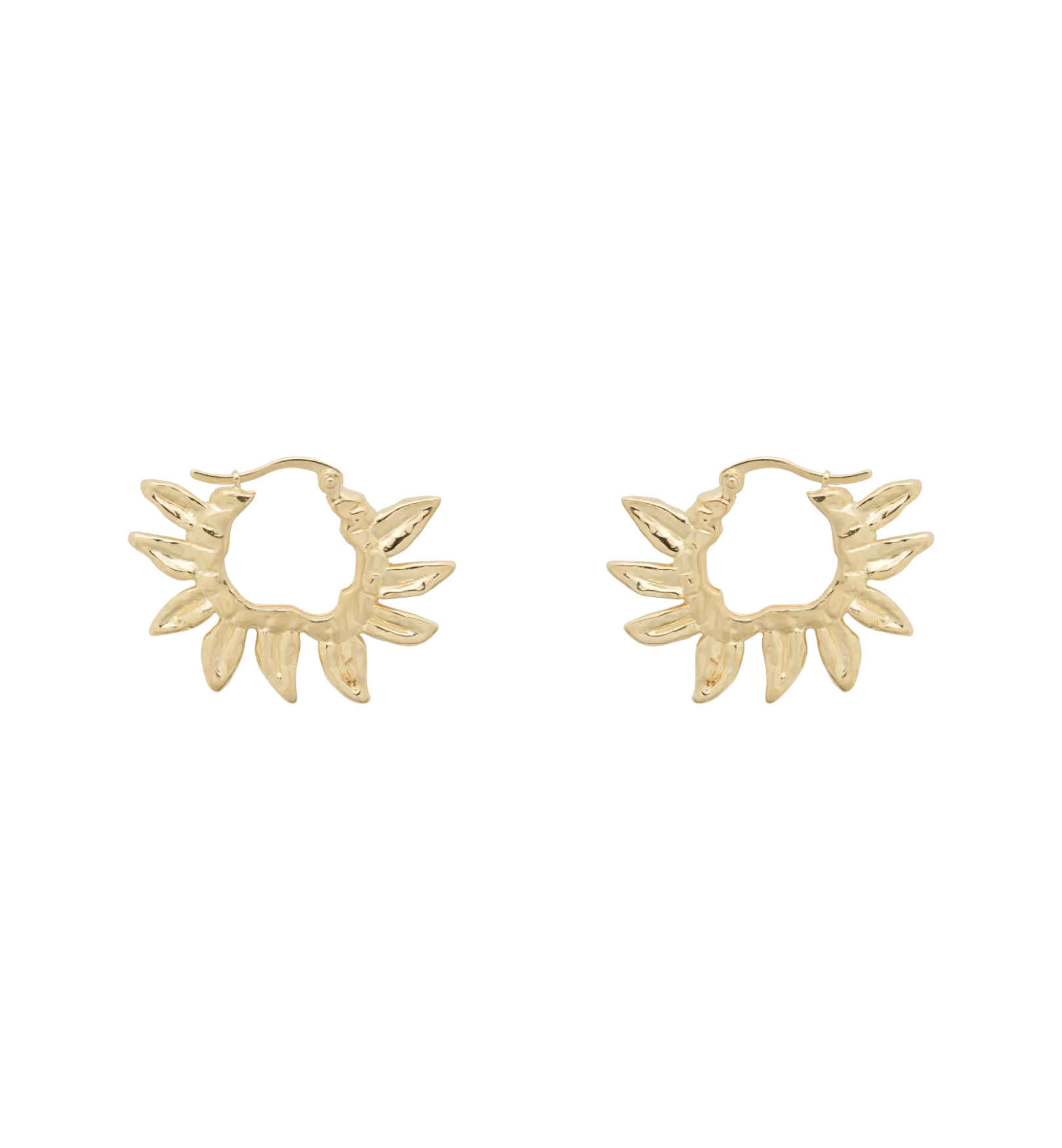 Sunflower Petals Hoop Earrings