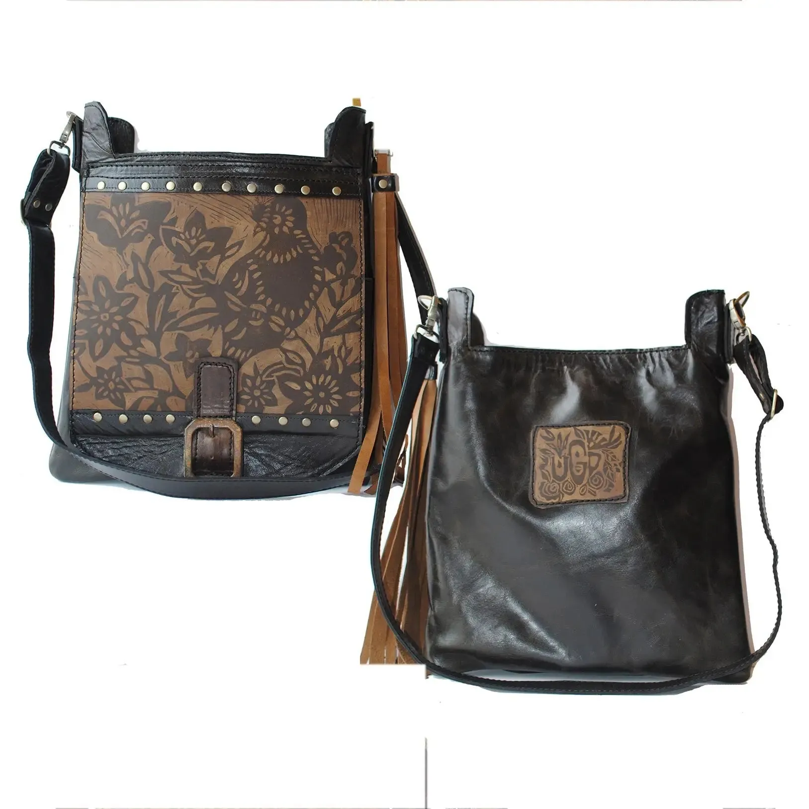 Urban Satchel Handbag in Finch Print by Christina Hankins