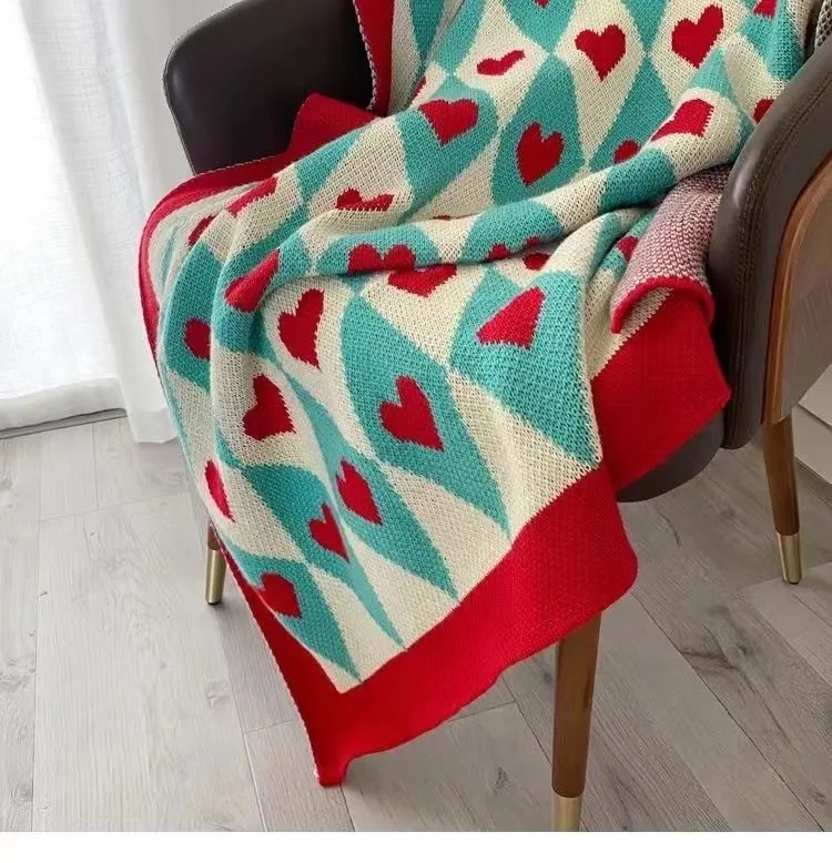 Wonderland Love Heart Knitted Blankets