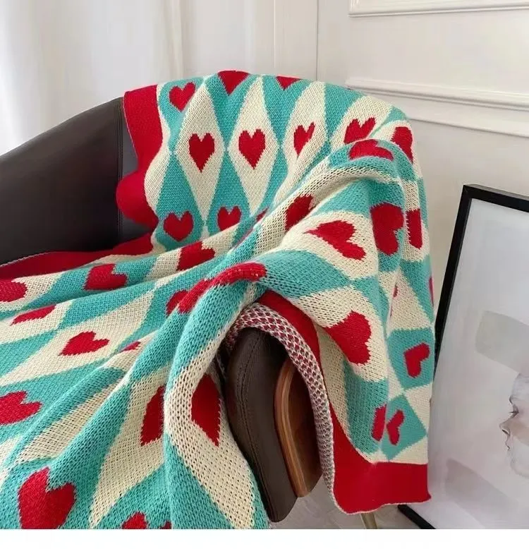 Wonderland Love Heart Knitted Blankets