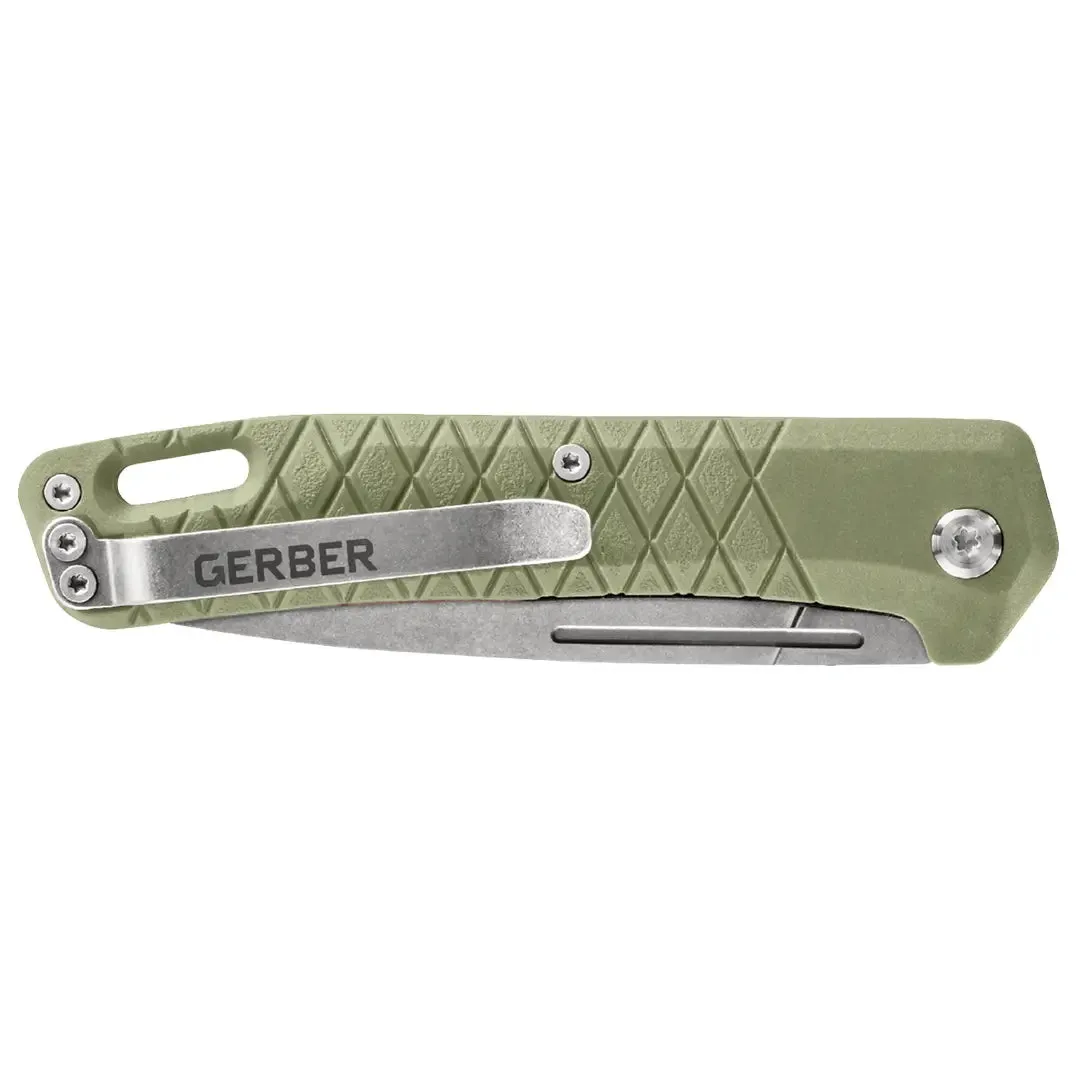 Zilch FE DP Folding Clip Knife - Lichen Green by Gerber